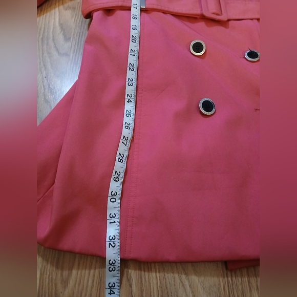 CALVIN KLEIN Trench Coat. Womens. Hot Pink. Tags removed. Fits like a medium - Picture 14 of 16